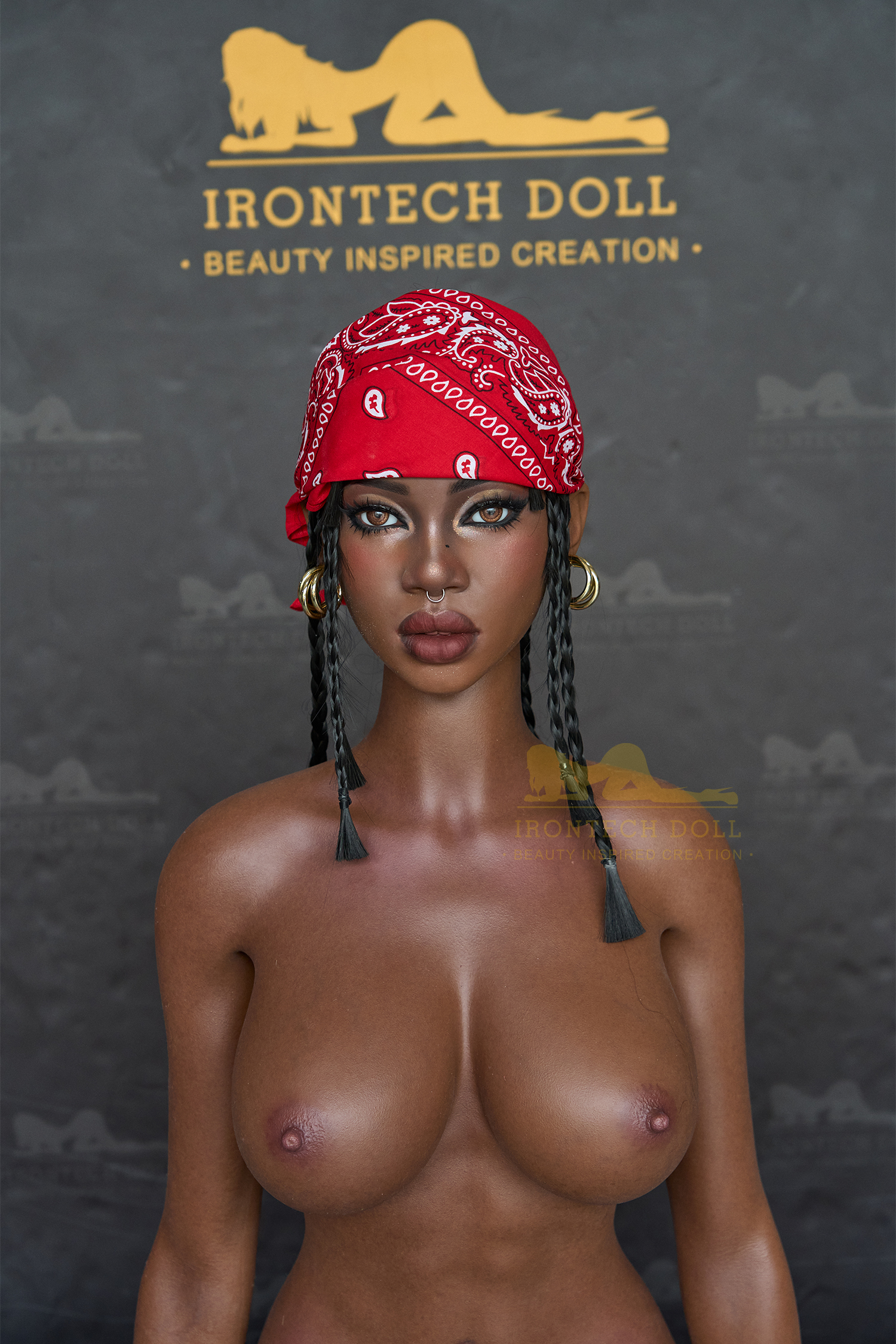 5ft3/161cm F Cup Silicone Black Sex Doll S33 - Penny